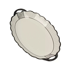 Блюдо керамика, овальное, 19,5х31х3,5 см, с ручками, RasheL, R-31101