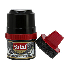 Крем-блеск для обуви Sitil, черный, 60 мл