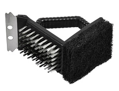 Щетка для чистки гриля со скребком 80-010