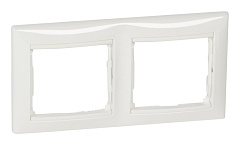 Рамка 2 поста белая VALENA (индивидуальная упаковка) (694241)
