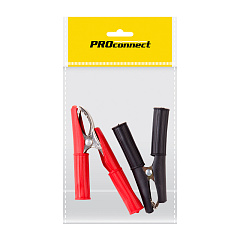 Зажим "крокодил" 30А 75 мм в изоляторе PROCONNECT 16-0016