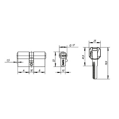 Цилиндровый механизм MaxPro7002Knob70mm (30+10+30) SN никель, 7 ключей, с вертушкой
