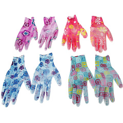 Перчатки нейлоновые Садовые, с полиуретановым покрытием