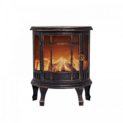 Светодиодный камин Винтаж мини, 24,8х12,7х30 см, батарейки 3хС (не в компл.), с USB, бронзовый