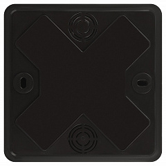 Коробка распаячная открытой проводки для кабель-каналов Эра BSB10010050 (IP40) Б0061805, без клеммы, черная, 100х100х50 мм