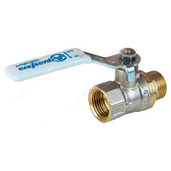 Кран шаровой латунный, ручка рычаг, внутренняя-наружная резьба, Aquasfera Standard 107-5145, PN40, 1/2"