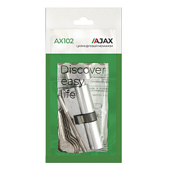 Цилиндровый механизм Ajax, с вертушкой, AX102/70 мм, хром