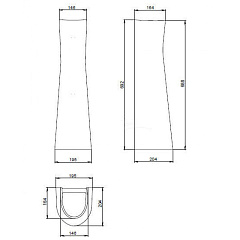 Пьедестал Santeri СОНАТА, ВЕРСИЯ белый 030652