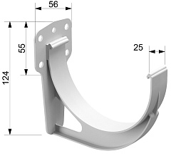 Кронштейн желоба Docke STANDARD (Standart)  пластиковый 120 мм, белый RAL 9003