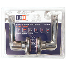 Ручка защелка Punto DK610/BL CP-BK (фик.) хром
