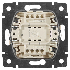 Переключатель 1 клавишный на два направления слоновая кость VALENA (индивидуальная упаковка) (695602)
