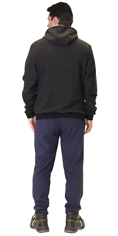 Толстовка флисовая Сириус, черная, р. 96-100/170-176