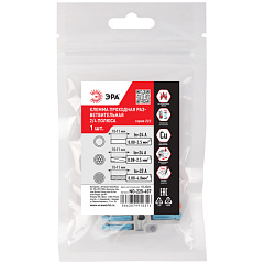 Клемма ЭРА NO-225-457 проходная разветвительная 222-4124 с рычагами 2/4 полюса 0,08-2,5/4 мм2