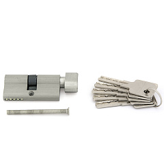 Цилиндровый механизм Palladium,  ZN 60, C BK SN, матовый никель, с вертушкой