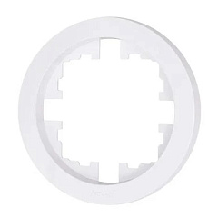 Рамка 1-местная круглая Lezard Osen, белая, 744-0200-146