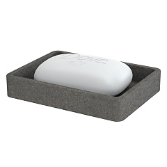 Мыльница настольная, STONE, BLACK, FOR-STN36BL