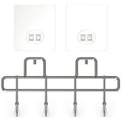 Планка с 4 крючками на силиконовом креплении Kleber Lite