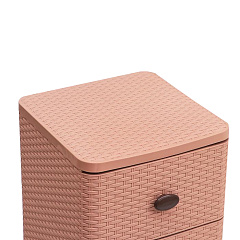 Комод "Плетенка", какао, 4-х секционный