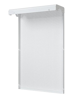 Экран для радиатора перфорированный 390x610x140 4-х секционный, сталь, белый