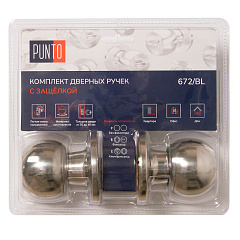 Ручка защелка Punto DK672/BL CP-ET (кл./фик.) хром