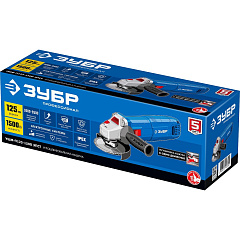 Углошлифовальная машина (УШМ) Зубр Профессионал УШМ-П125-1500 ЭПСТ, 1500 Вт