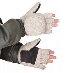 Перчатки-рукавицы шерстяные со спилком на ладони Юкагиры Safeprotect (Тинсулейт), размер 9