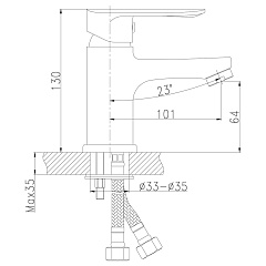 Смеситель для раковины Rossinka RS32-11