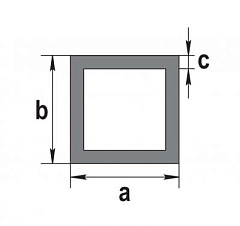 Труба квадратная алюминиевая 20х20х1,5х2000 мм