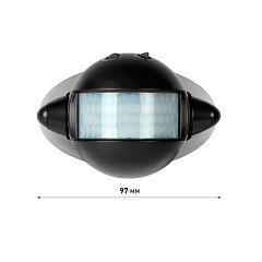 Датчик движения ЭРА MD 03 настенный инфракрасный 1200 Вт угол 180 градусов IP44, черный