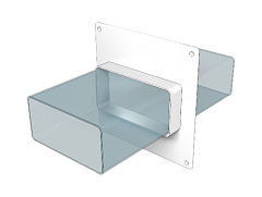 Планка торцевая пластиковая 150х150 мм, фланец, 55х110 мм 511ПТП