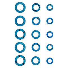 Прокладка сантехническая 1", 1/2", 3/4" (15 шт), безасбестовый паронит, MasterProf ИС.131714