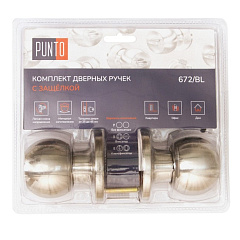 Ручка защелка Punto DK672/BL SN-PS (без фик.) матовый никель