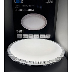 Светильник потолочный декоративный LE LED CLL AURA, 375х375х45 мм, 36W, нейтральный свет