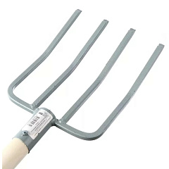 Вилы садово-огородные, четырехрогие, черенок деревянный, пленка