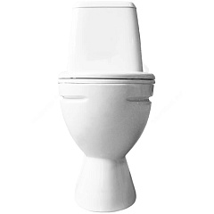 Унитаз-компакт Sanita Идеал Эконом, косой выпуск, 1 режим, сиденье полипропилен