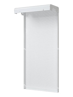 Экран для радиатора перфорированный 290x610x140 3-х секционный, сталь, белый