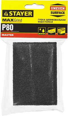 Губка для шлифования STAYER 100x68x26 мм Р80 3560-2