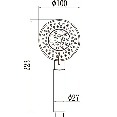 Лейка для ручного душа 1/2&quot; (5 режимов) Savol S-OPA003