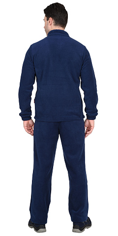 Костюм летний флисовый (куртка, брюки), темно-синий, р. 96-100/170-176
