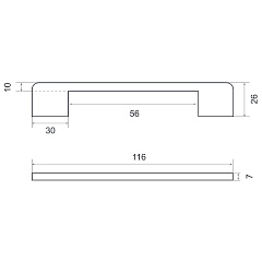 Ручка мебельная Palladium, Ritiro, 96 мм, белый