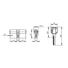 Цилиндровый механизм MaxPro7002Knob70mm(30+10+30) SSG сатиновое золото, 7 ключей, с вертушкой