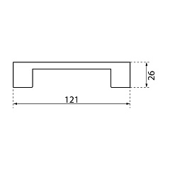 Ручка-скоба мебельная StahlBuro A302-96, 2 шт, BL матовый черный