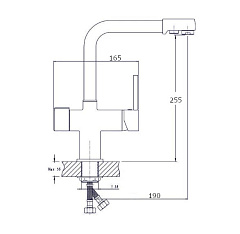 Смеситель для кухни Rush Gozo однорычажный с поворотным изливом, хром (арт. MS9035-31)