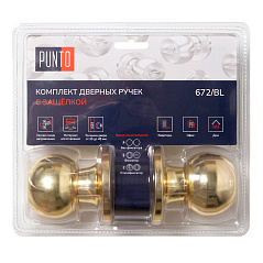 Ручка защелка Punto DK672/BL PB-PS (без фик.) золото