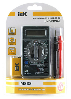 Мультиметр цифровой Universal M838 (дополнительная функция измерения температуры) ИЭК (TMD-2S-838)