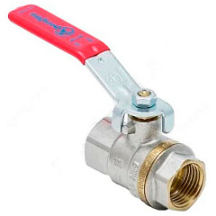 Кран шаровой латунный, ручка рычаг, внутренняя-внутренняя резьба, Aquasfera Euro 007-7369, PN40, 1/2"