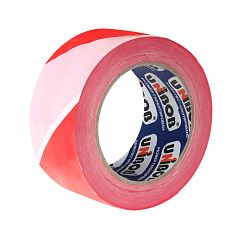 Лента сигнальная 50 мм х 150 м UNIBOB, красно-белая