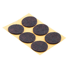 Протектор фетровый самоклеющийся Element, темно-коричневый, D 30 мм, 6 шт