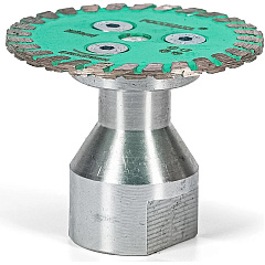 Диск отрезной алмазный Турбо для СВП по натуральному камню с фланцем М14 (50х1,8 мм) Росомаха, 113050