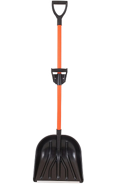 Лопата снеговая 410х460 мм "Рыцарь" с металлическим черенком, V-образной ручкой